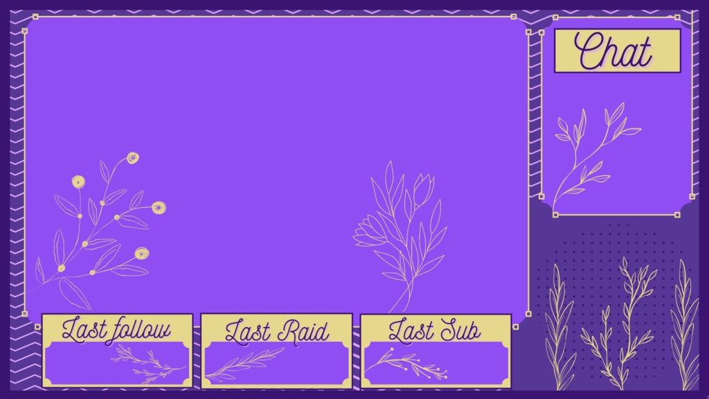 Night plant stream background set