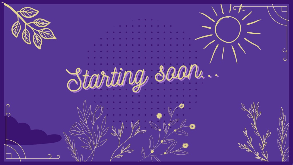 Night plant stream background set