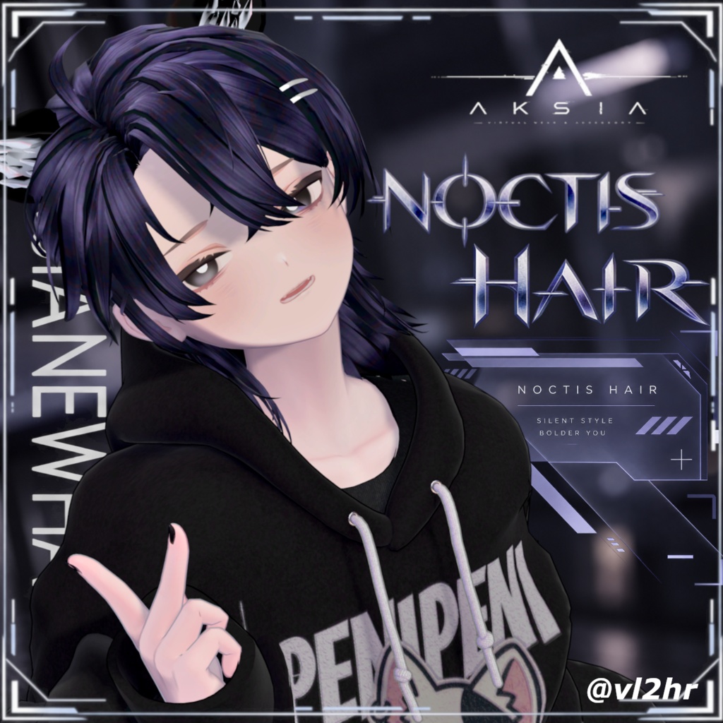 NOCTIS Hair｜11アバター対応 VRChat 3D髪型