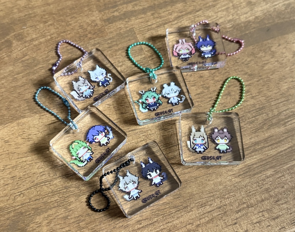 自立ミニアクリルブロック(ボールチェーン付)