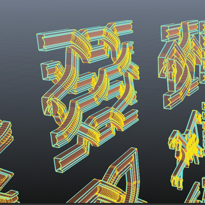 3d 装飾 模様 obj 42個 まとめ セット blender