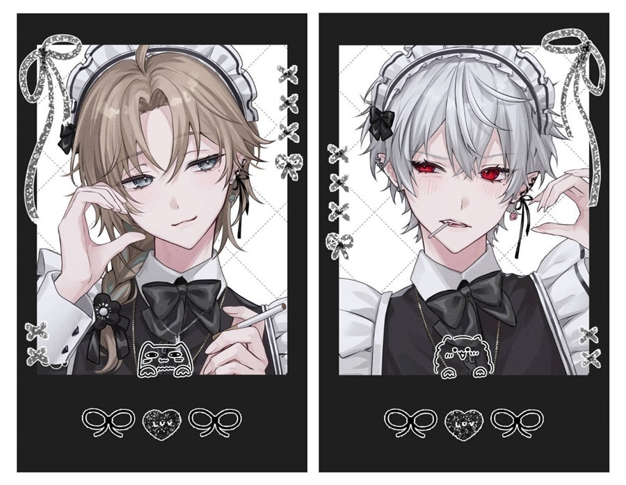 【にじそ10】ChroNoiR メイドチェキ風ステッカーセット