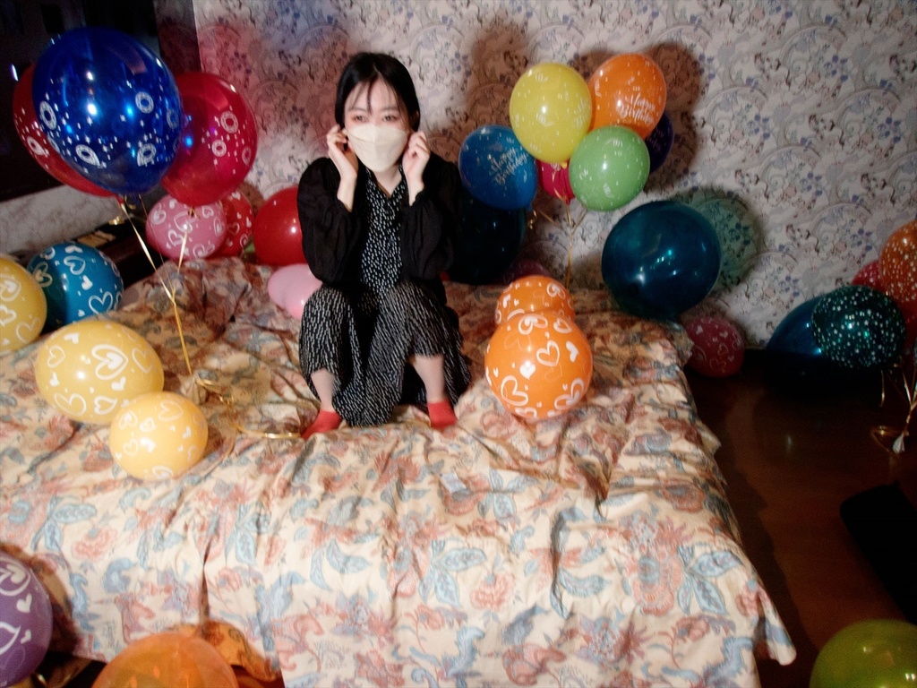 ゆずゆさんの風船遊び