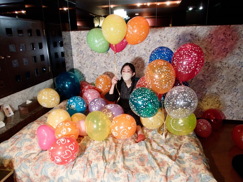 ゆずゆさんの風船遊び