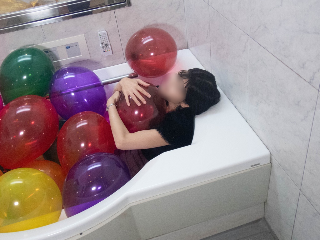 果歩さんの風船遊び