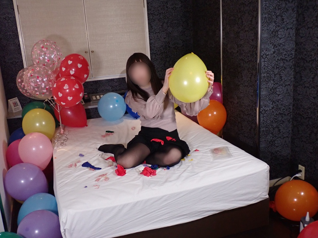 るなさんの風船遊び