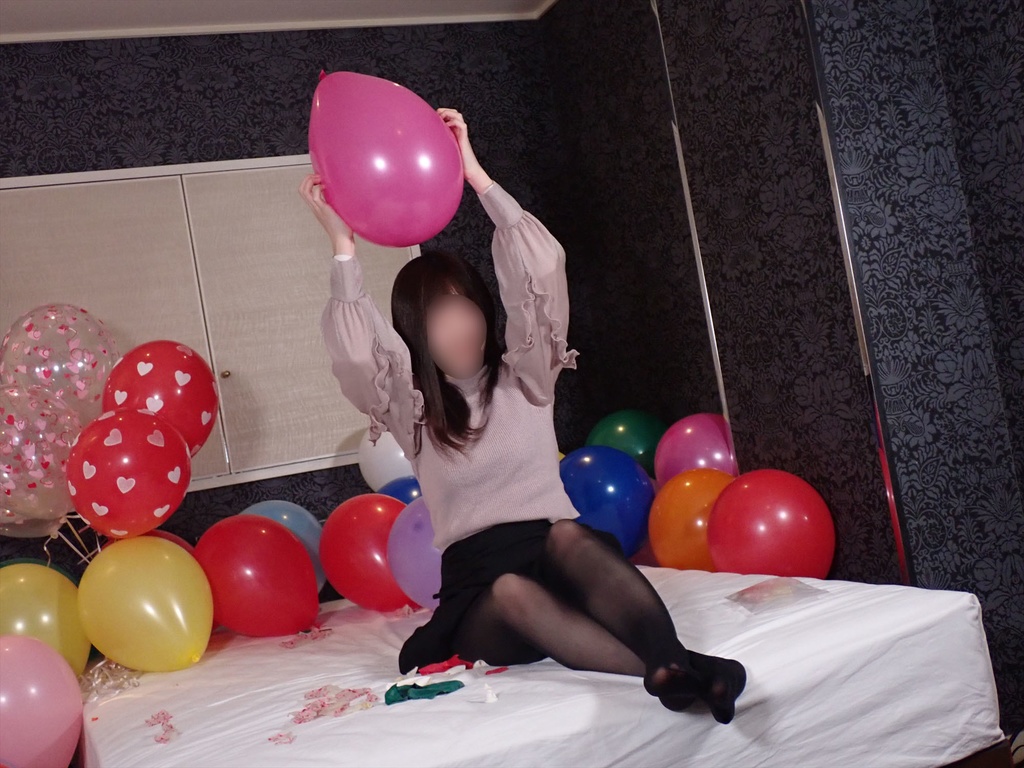 るなさんの風船遊び