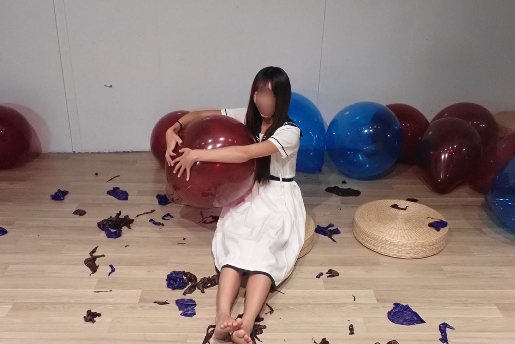 のんたんの風船遊び(大き目風船編)