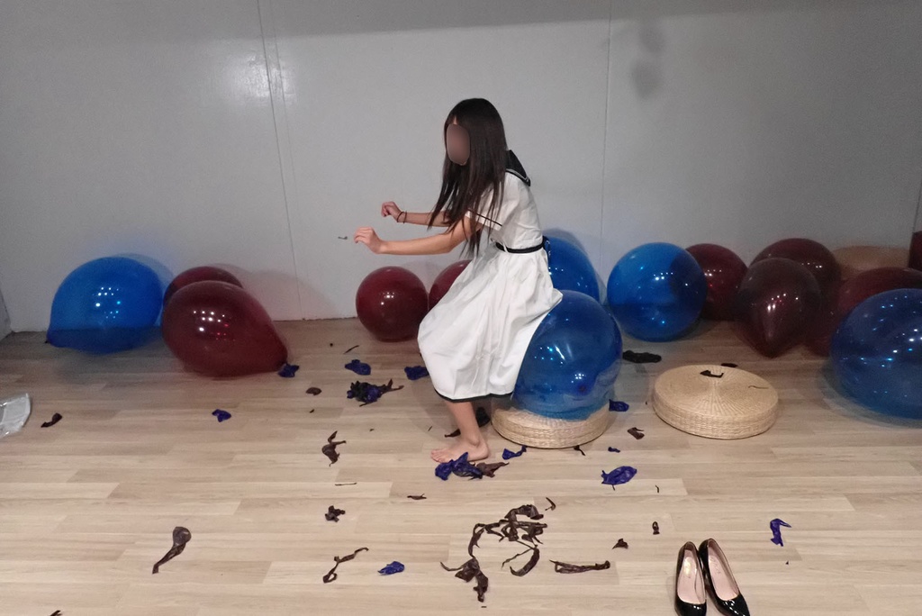 のんたんの風船遊び(大き目風船編)