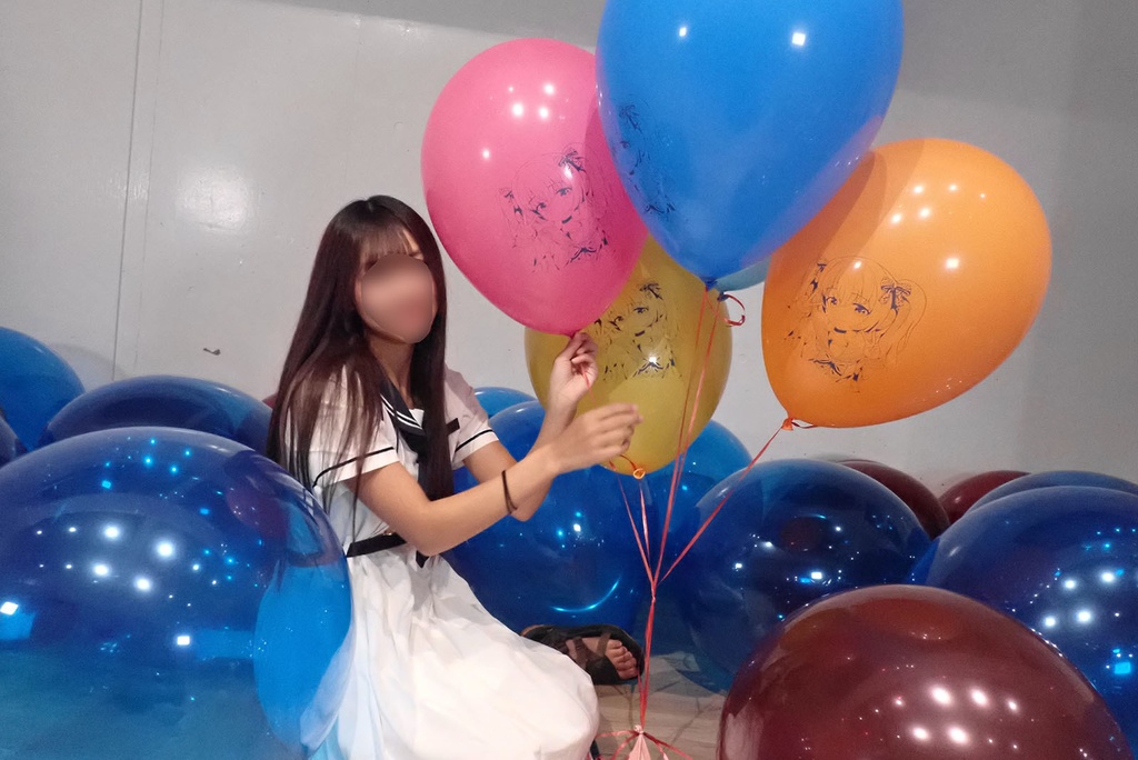 のんたんの風船遊び(大き目風船編)