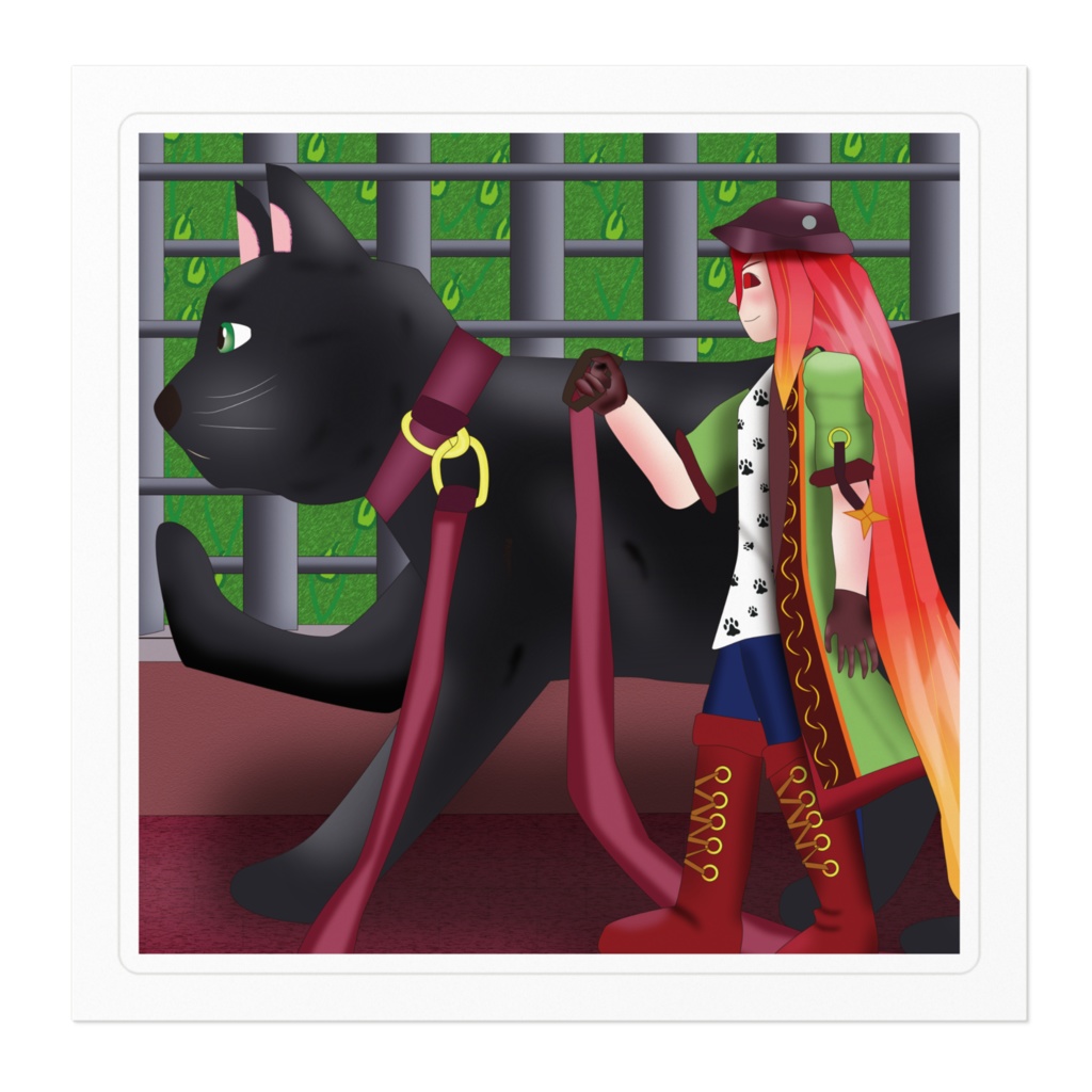 エイリオン、巨大な黒猫との散歩