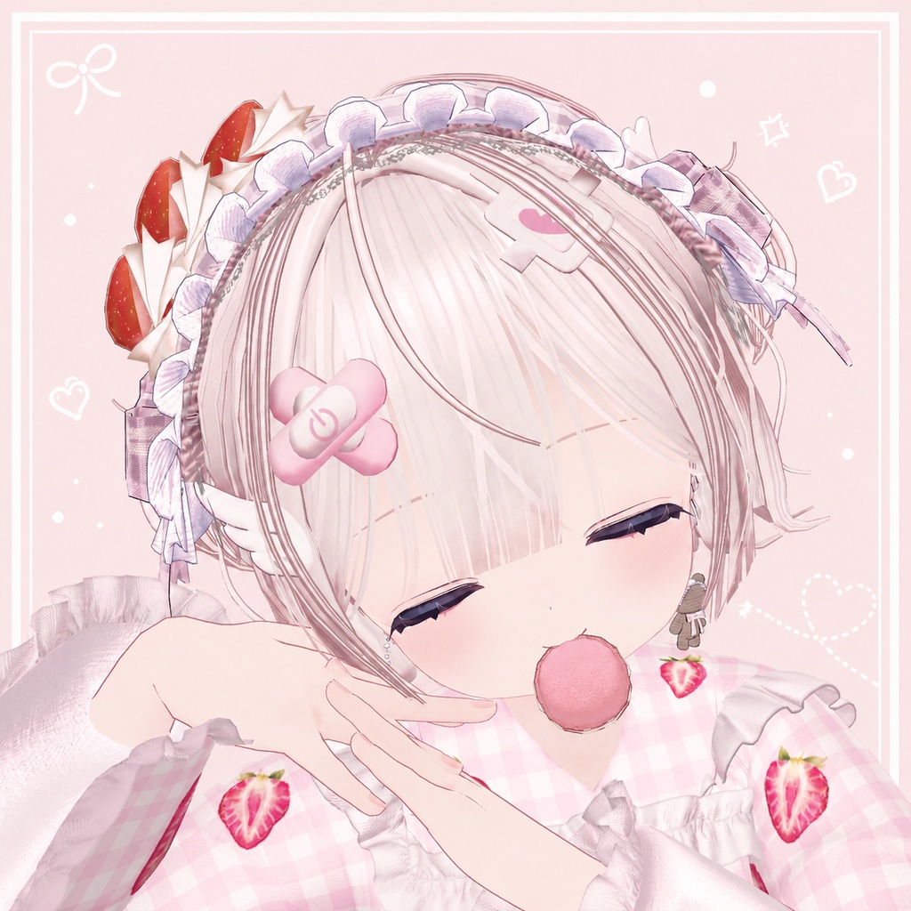【11アバター対応♡】head dress set 🍓♡おかしな ティーパーティ♡🍓