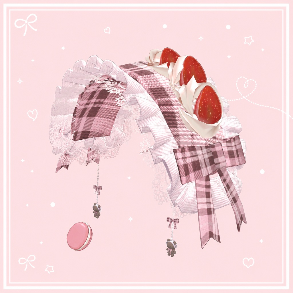 【11アバター対応♡】head dress set 🍓♡おかしな ティーパーティ♡🍓