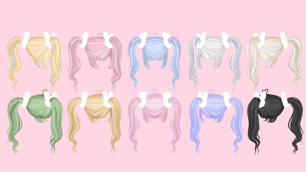 2日間 FREE 11avatar対応 ♡Twin Rbbit Hair♡