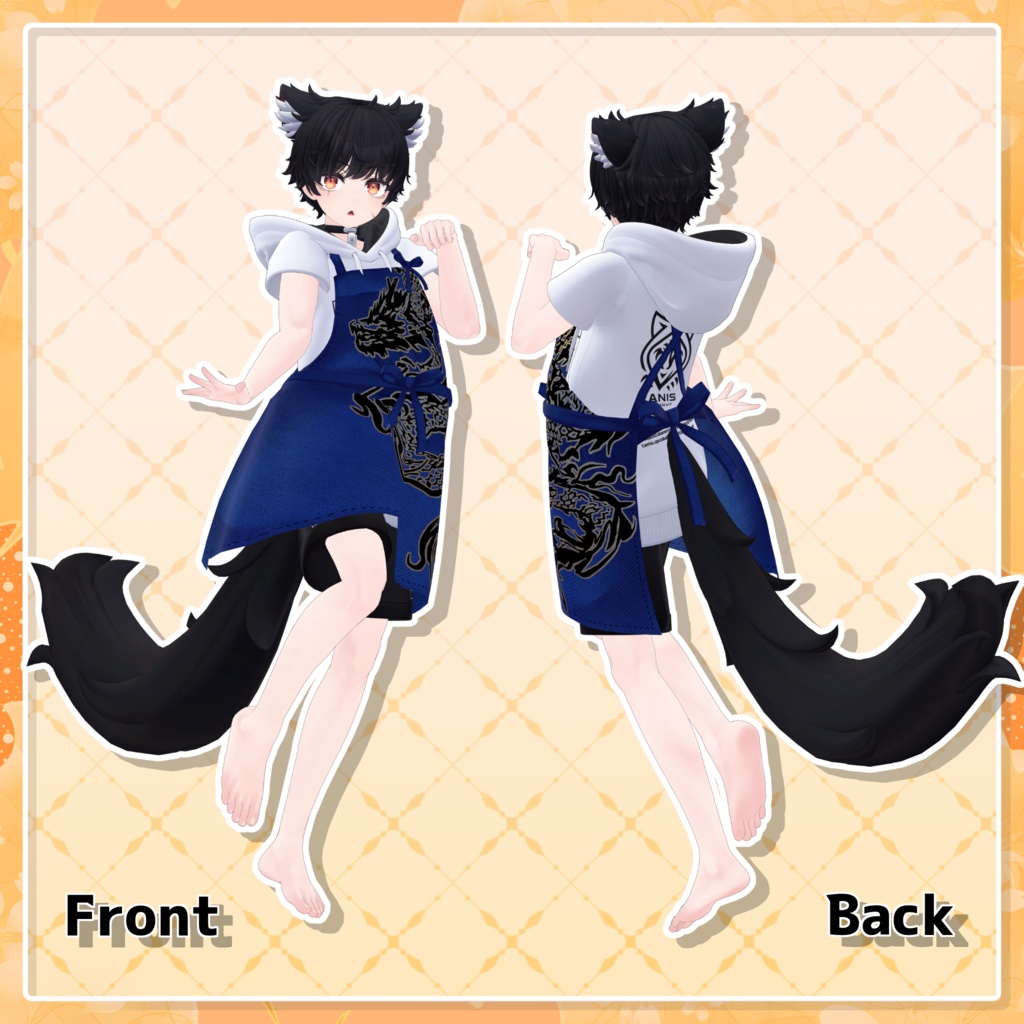 【MA設定済み】しんぷるエプロン forMen【4アバター対応】