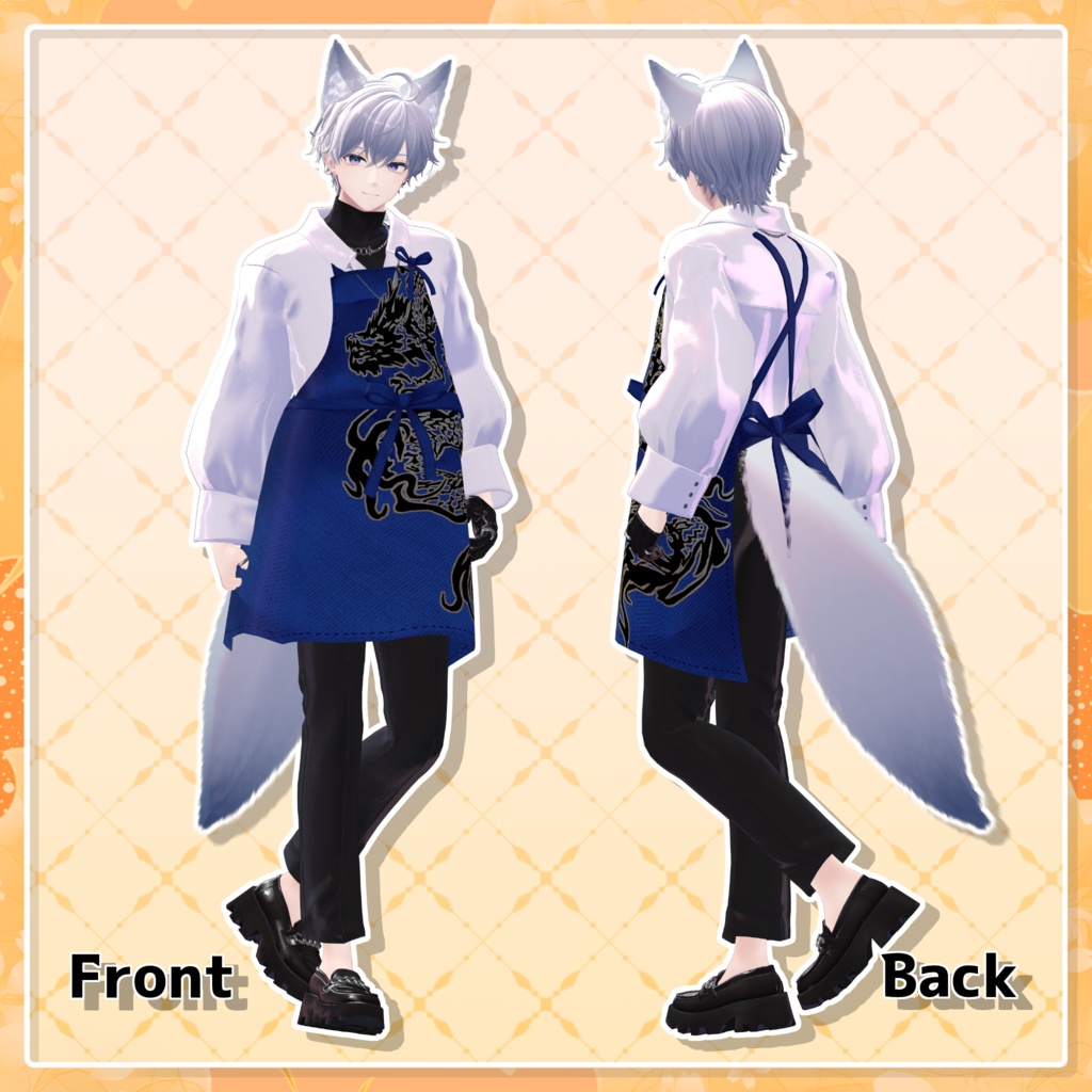 【MA設定済み】しんぷるエプロン forMen【4アバター対応】