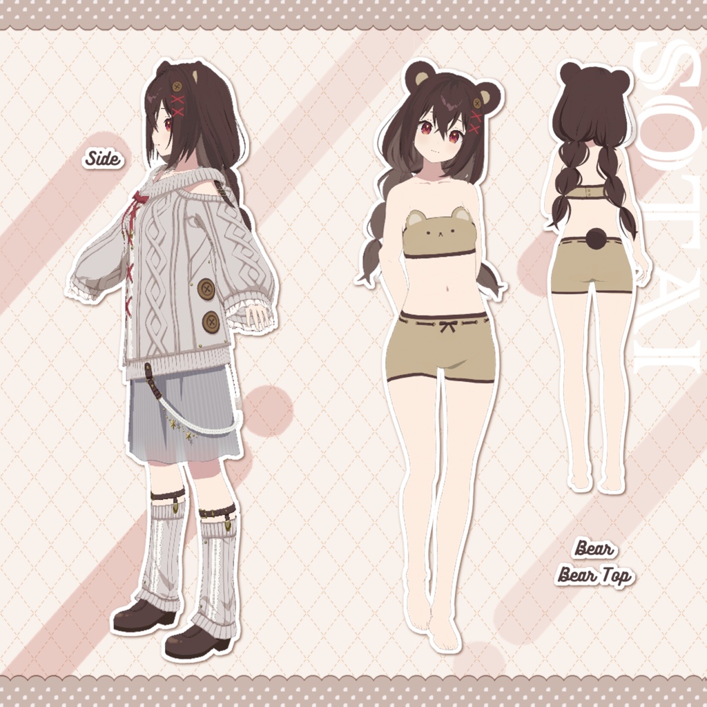 オリジナル3Dモデル「あむ」