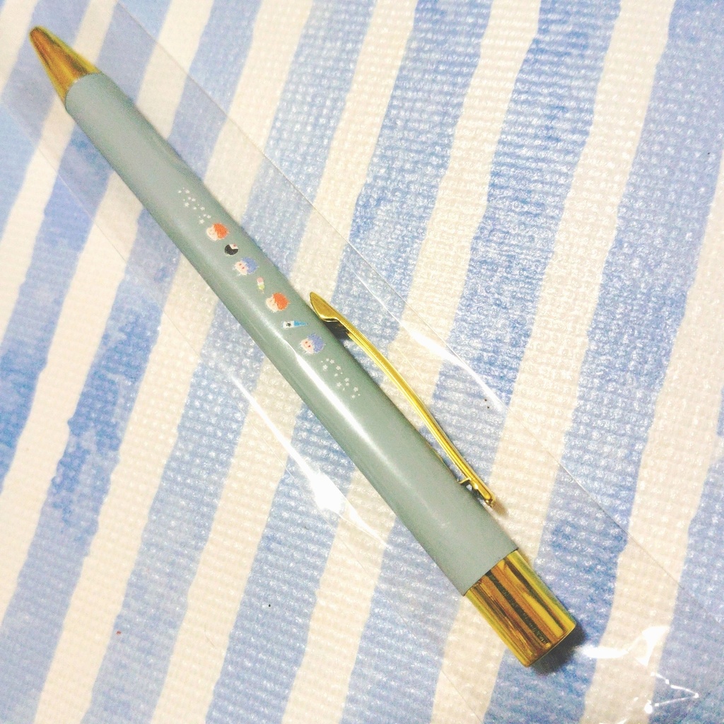 むらぐりお花見ボールペン 水色