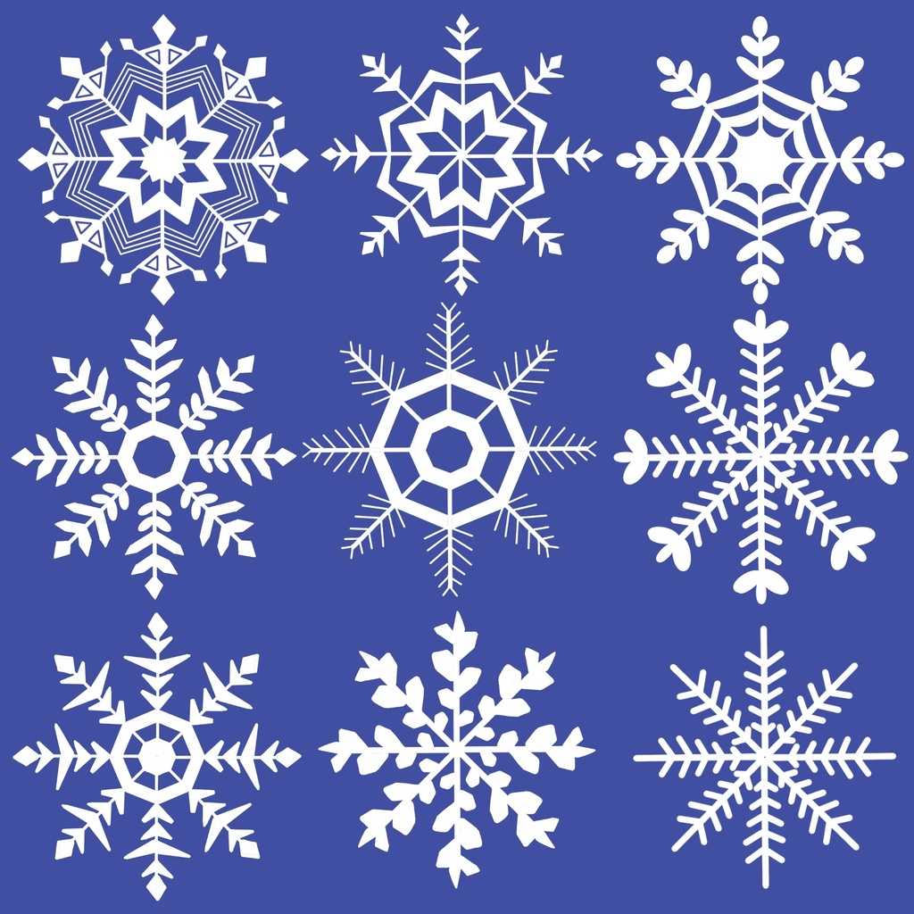 【Procreate】無料雪の結晶ブラシ10種類(手描きスタンプ)