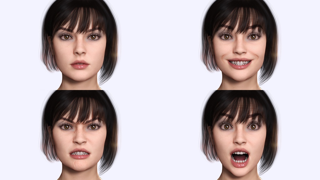 Rosalie Realistic Stylized Female Character Summer Pool Low-poly 3D model