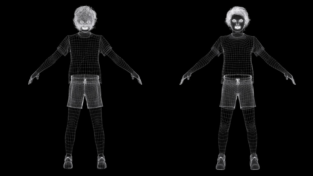 ゲーマー少年レオ - ゲーム・アニメーション制作向け3Dモデル