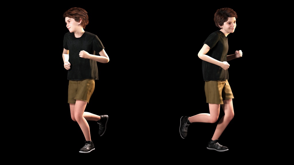 ゲーマー少年レオ - ゲーム・アニメーション制作向け3Dモデル