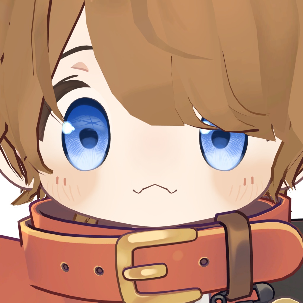 アニメ風顔デザイン ストラップ 6アバター対応】アニメ風アイテクスチャ/Anime style eye