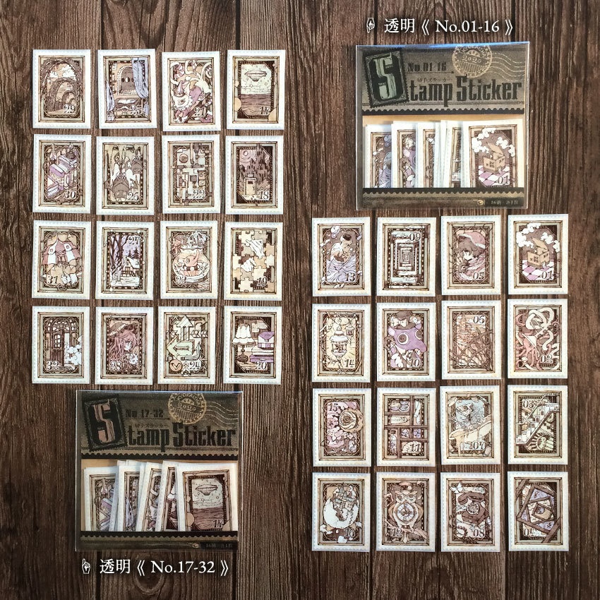切手ステッカーセット《No.01-32》