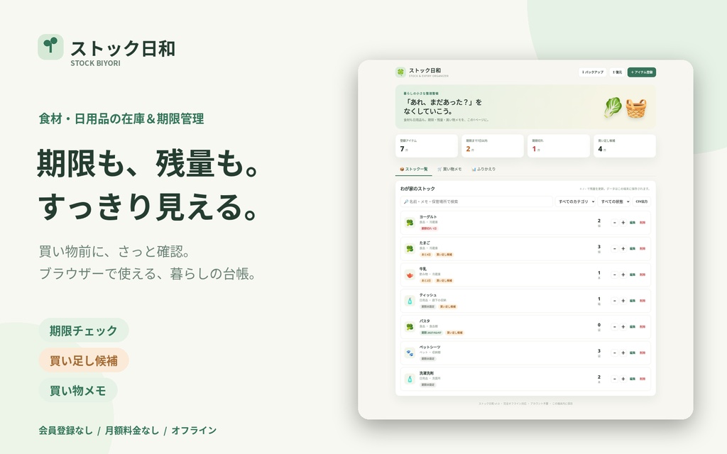 ストック日和