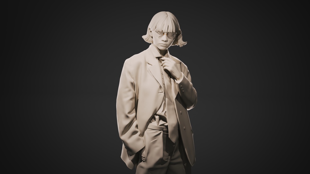 3Dモデル眼鏡 mod.101