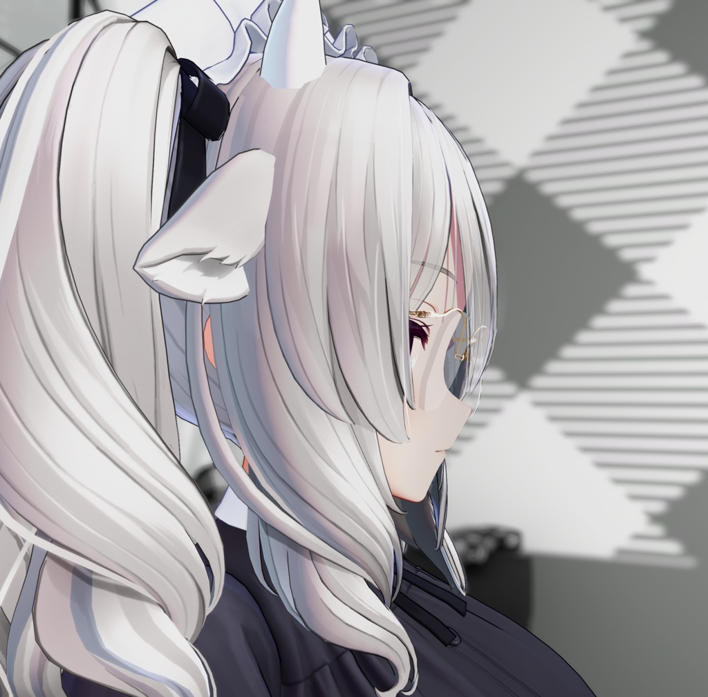 VRChat「全アバター向け」3Dモデル眼鏡 mod.101