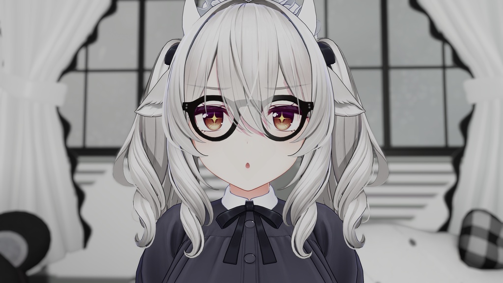 VRChat「全アバター向け」3Dモデル眼鏡 mod.102