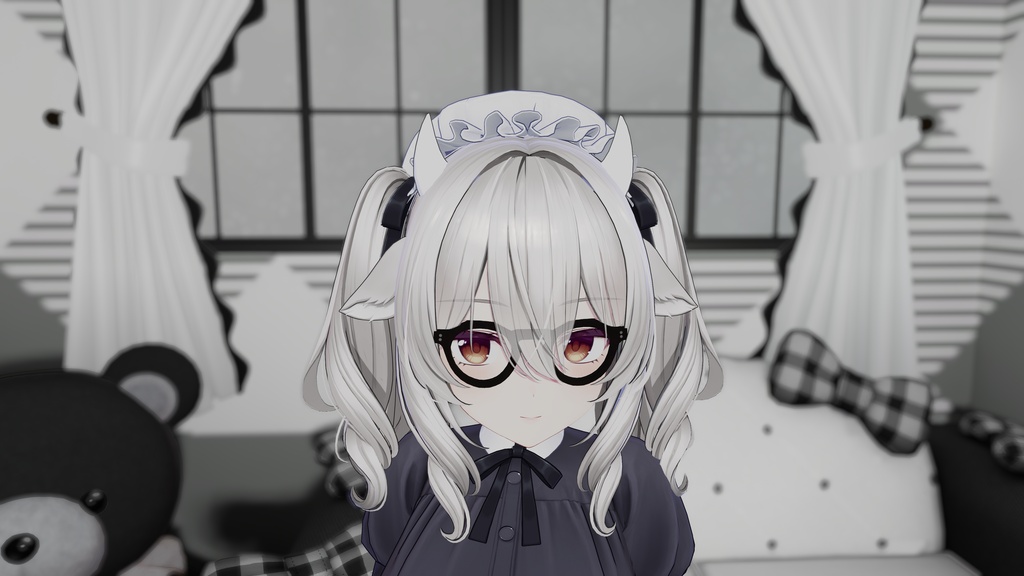 VRChat「全アバター向け」3Dモデル眼鏡 mod.102
