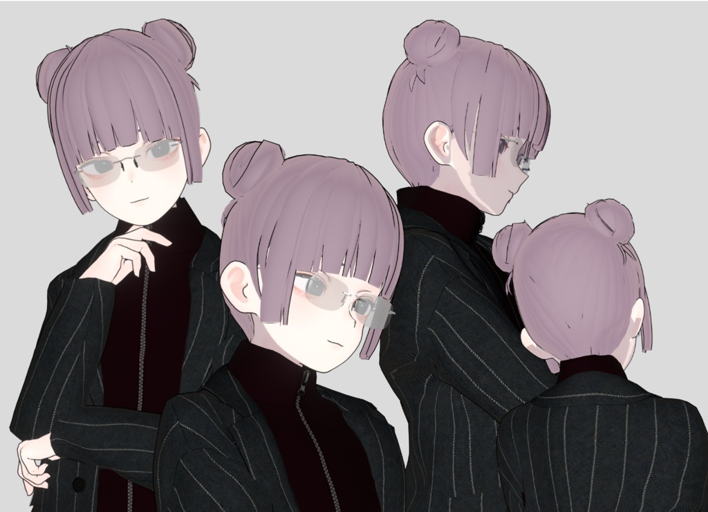 「Lapwing/Grus」対応髪型「Mochi Buns Hair」