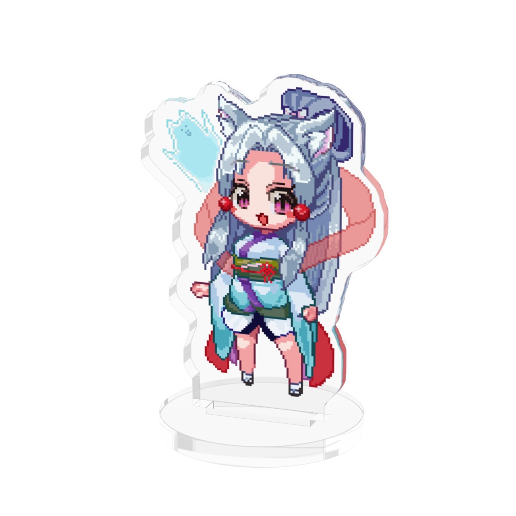 東北イタコドット絵アクリルフィギュア