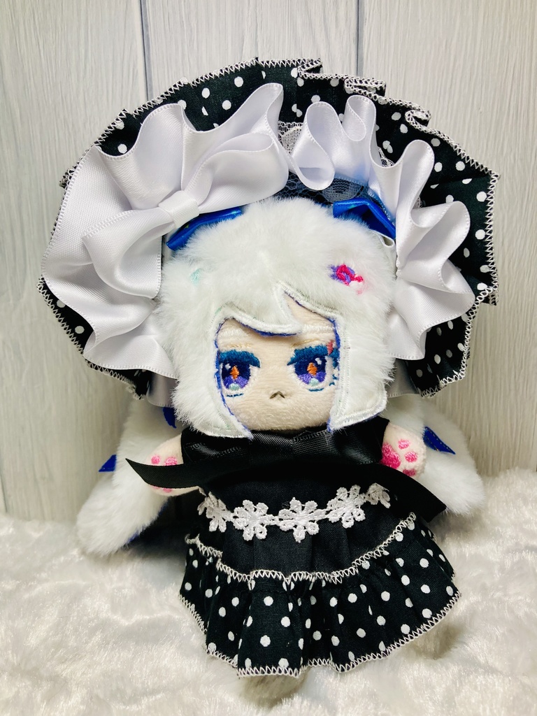 無属性ぬい10cm　ハーフボンネット・ワンピース