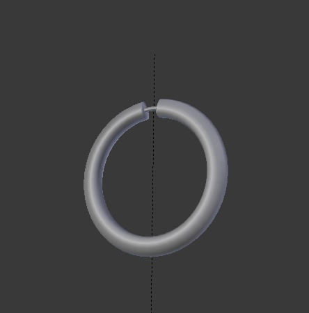 ラウンドイヤリング 【3Dモデル】