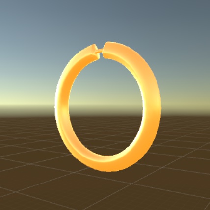 ラウンドイヤリング 【3Dモデル】