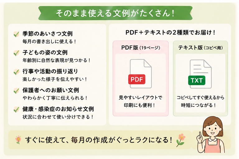 【新人保育士のための 園だより・クラスだより12か月文例250選】