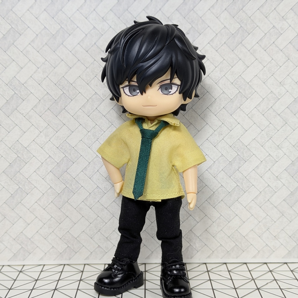 ☆受注製作☆          組み合わせが選べる!          カラーシャツ&ネクタイ         【オビツ11  ねんどろいどどーる】