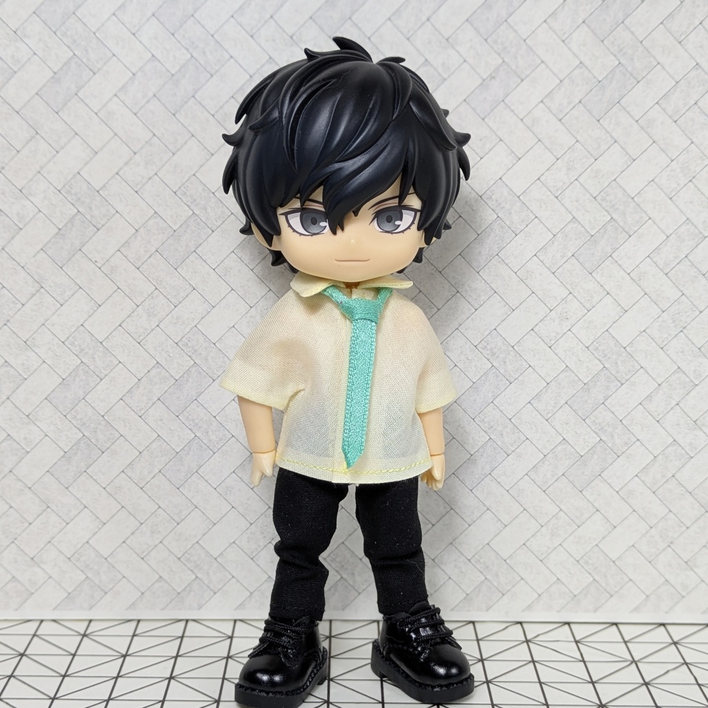 ☆受注製作☆          組み合わせが選べる!          カラーシャツ&ネクタイ         【オビツ11  ねんどろいどどーる】