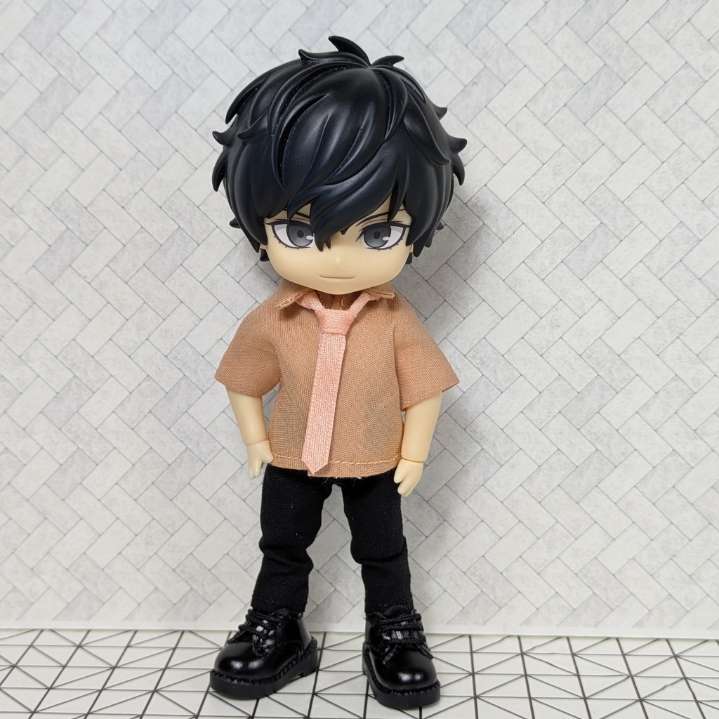 ☆受注製作☆          組み合わせが選べる!          カラーシャツ&ネクタイ         【オビツ11  ねんどろいどどーる】