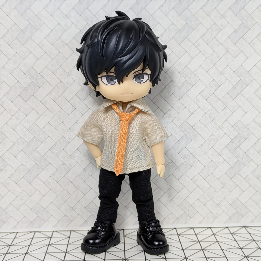 ☆受注製作☆          組み合わせが選べる!          カラーシャツ&ネクタイ         【オビツ11  ねんどろいどどーる】