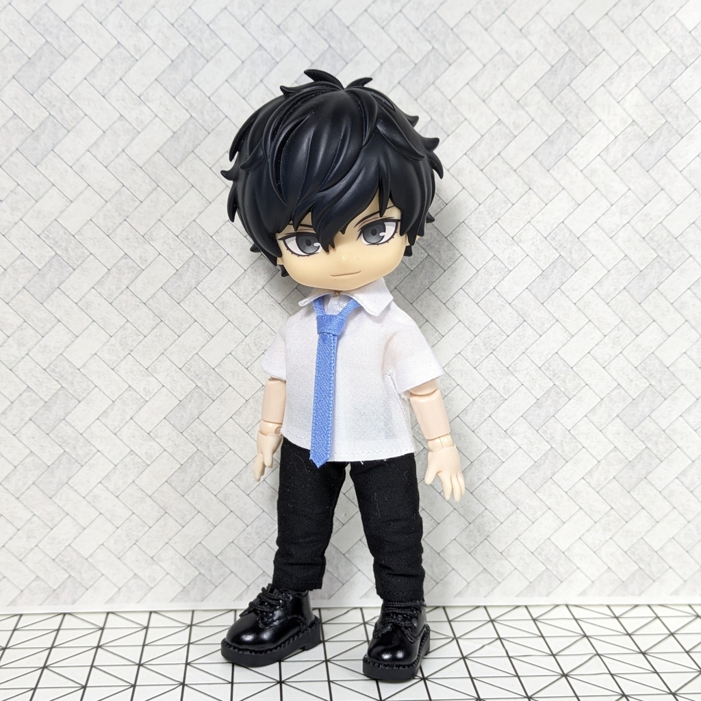 ☆受注製作☆          組み合わせが選べる!          カラーシャツ&ネクタイ         【オビツ11  ねんどろいどどーる】