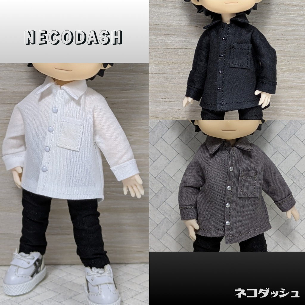 長袖シャツ 【オビツ11 ねんどろいどどーる】
