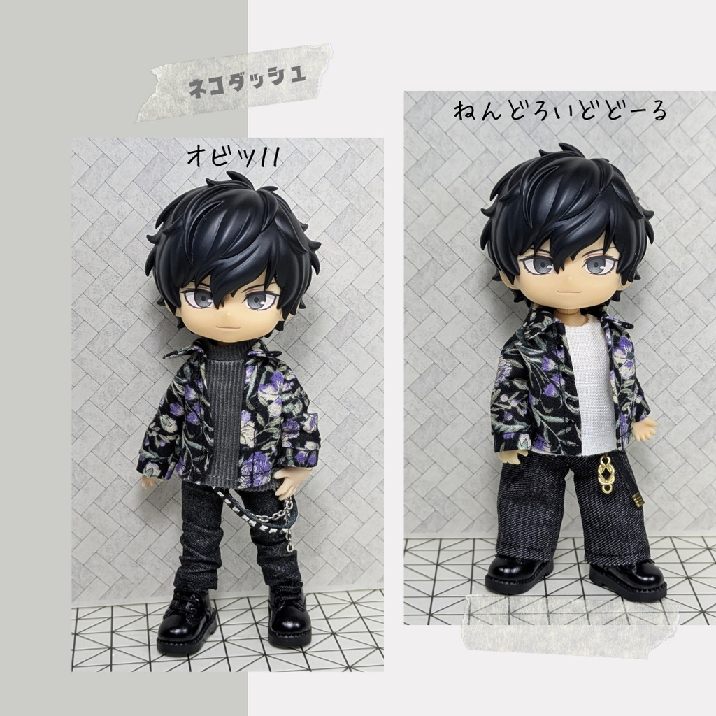 2月25日販売開始☆フラワープリントシャツ【C.D.E】 【オビツ11 ねんどろいどどーる】