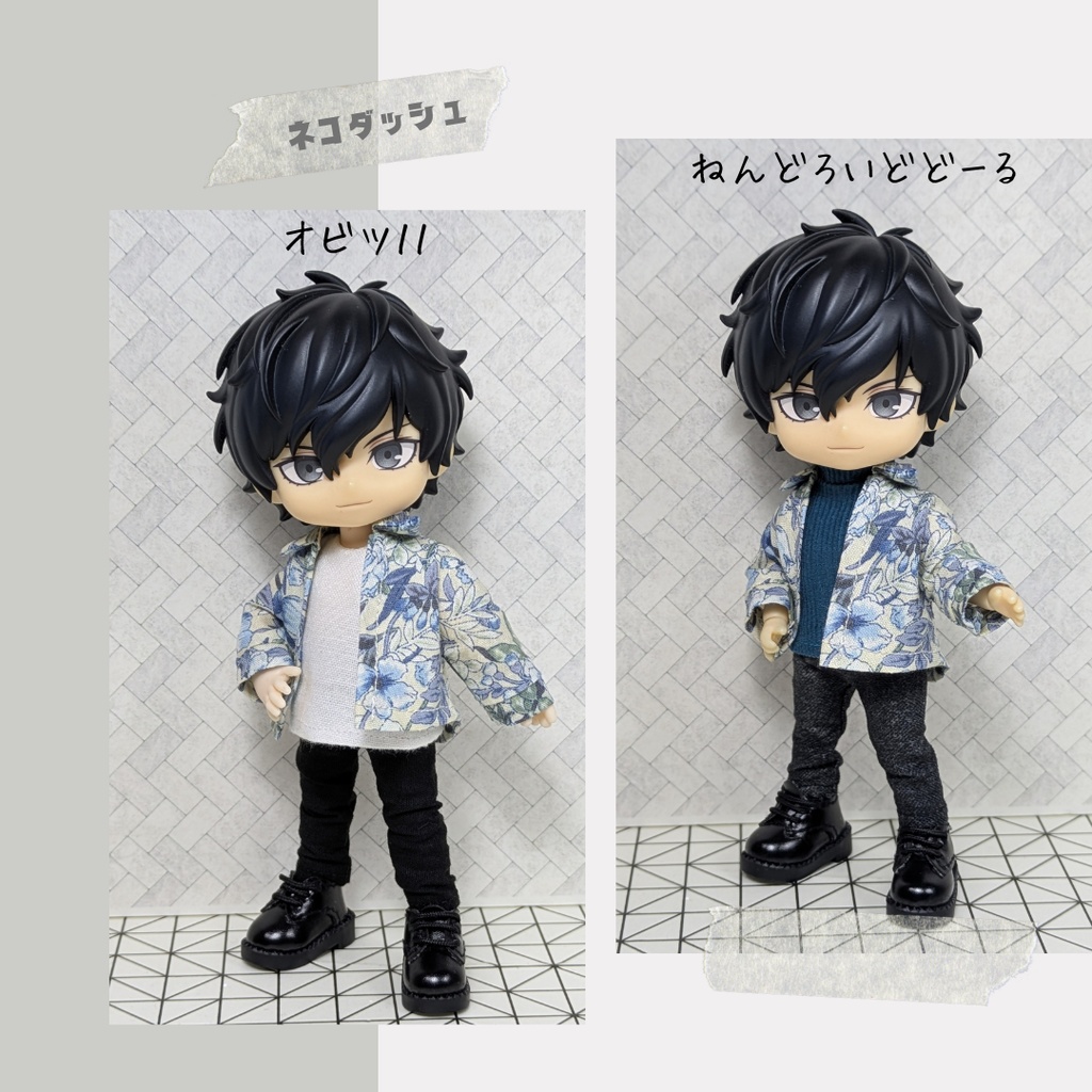 2月25日販売開始☆フラワープリントシャツ【C.D.E】 【オビツ11 ねんどろいどどーる】