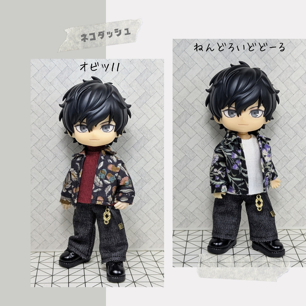 2月25日販売開始☆デニムワイドパンツ ☆ブラック☆ 【オビツ11 ねんどろいどどーる】