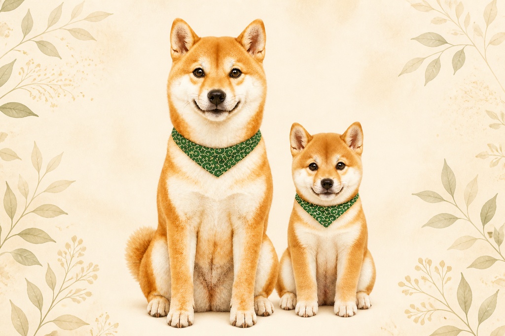 【Windows】柴犬デスクトップペット|唐草バンダナ版|MofuMado