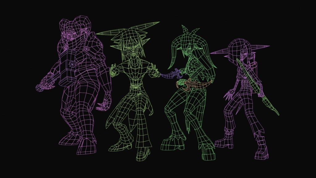 【3D Model】Stylized Demon Pack (4 Characters + Weapons + Animations)